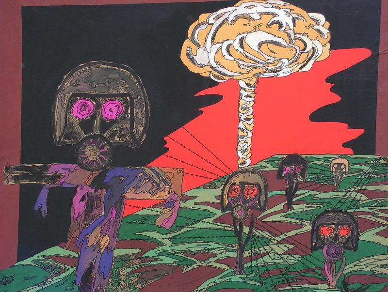 Human Obsession, 1972, Temp-Packpapier, 115x100.jpg